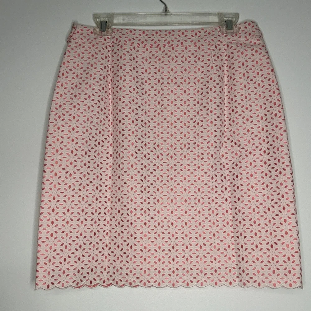 NWT Brooks Brothers Pink Eyelet Lace Skirt